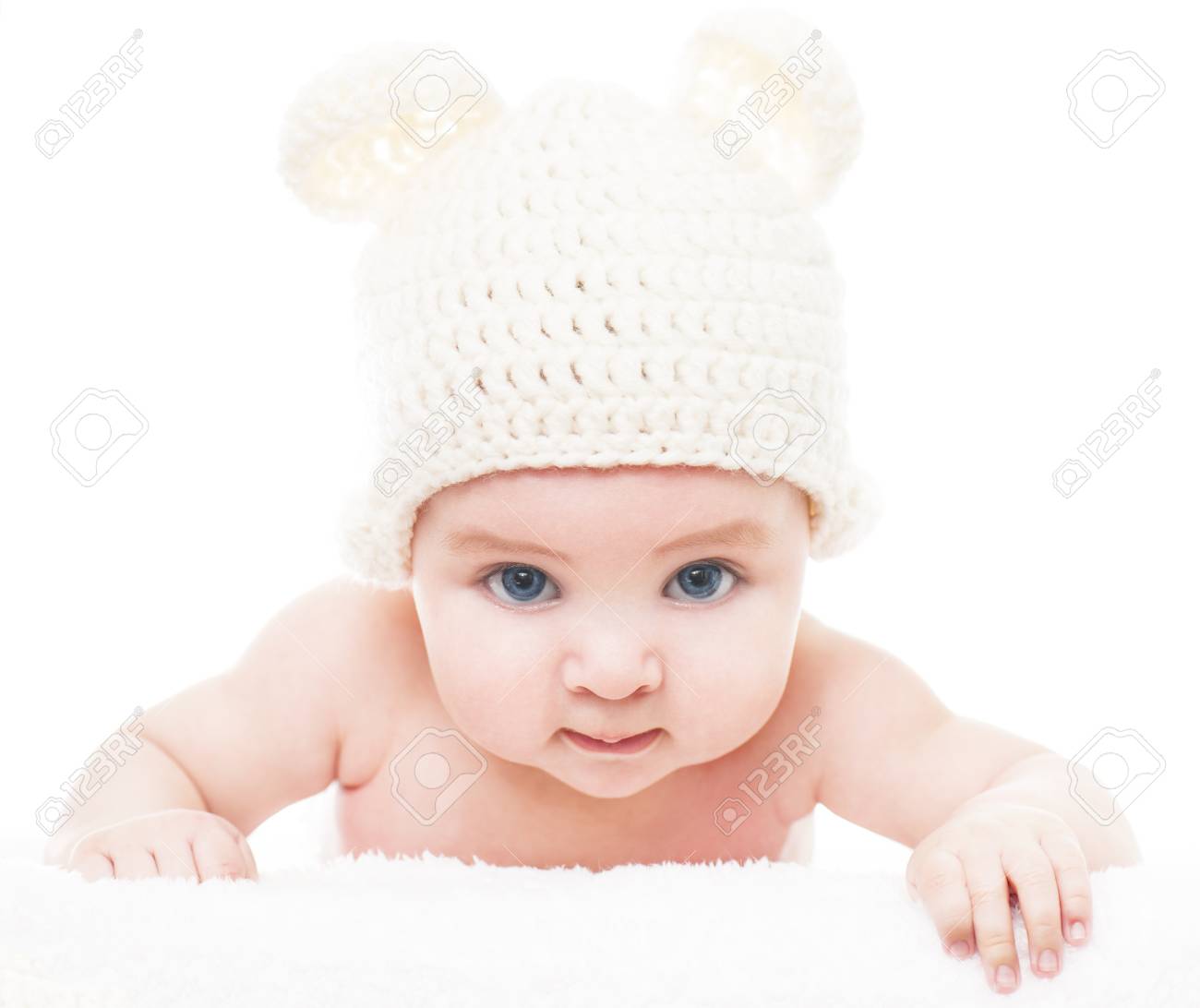 baby hat with bear ears