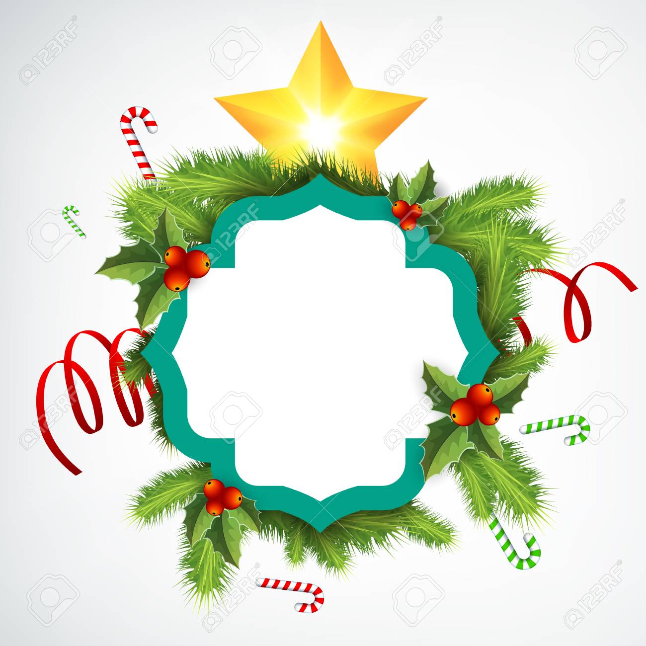 realistic christmas wreath template royalty free cliparts vectors