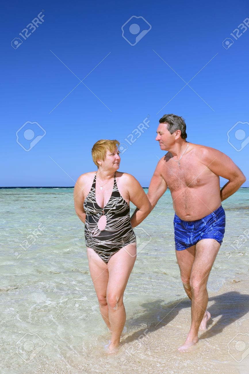 Older Couple On Beach Older Couple On Beach