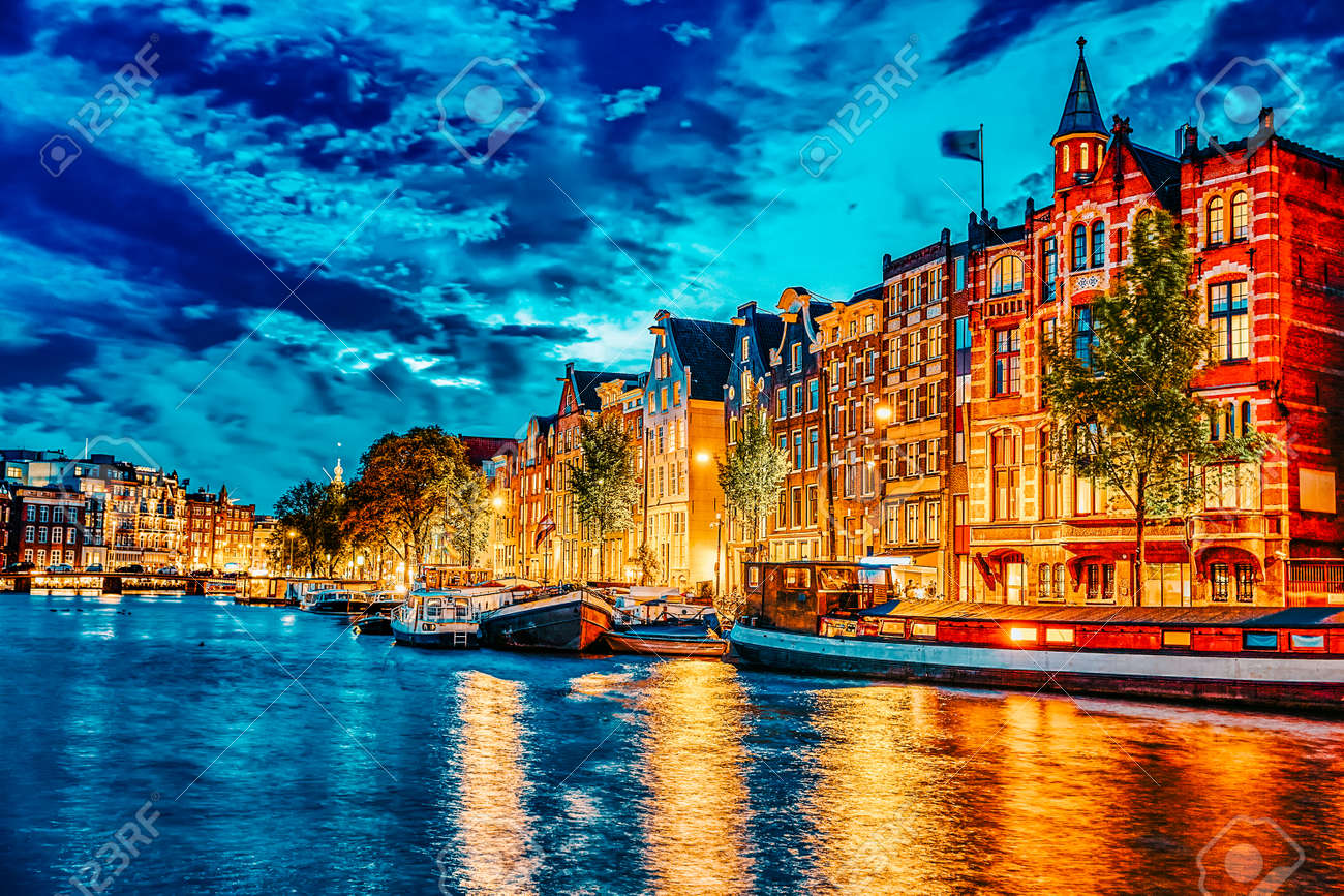 Beautiful Amsterdam canal view