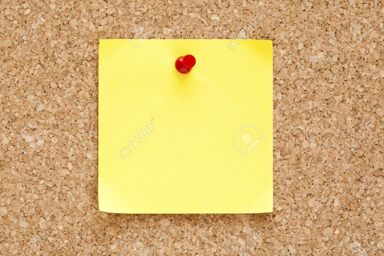 blank yellow sticky note