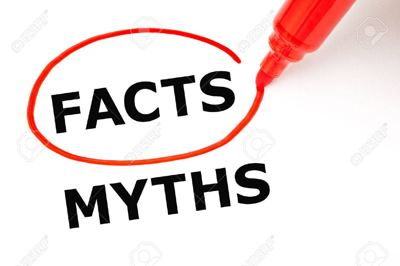 Choosing Facts instead of Myths. Facts selected with red marker. - 36969243 Choosing Facts instead of Myths. Facts selected with red marker. - 36969243