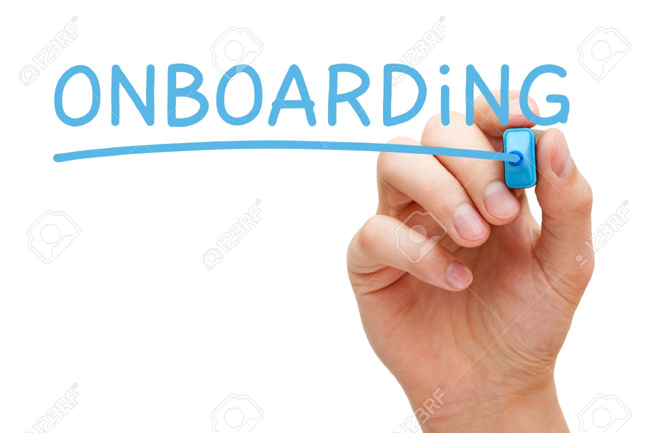 Hand writing Onboarding with blue marker on transparent wipe board isolated on white. - 57797572 Hand writing Onboarding with blue marker on transparent wipe board isolated on white. - 57797572