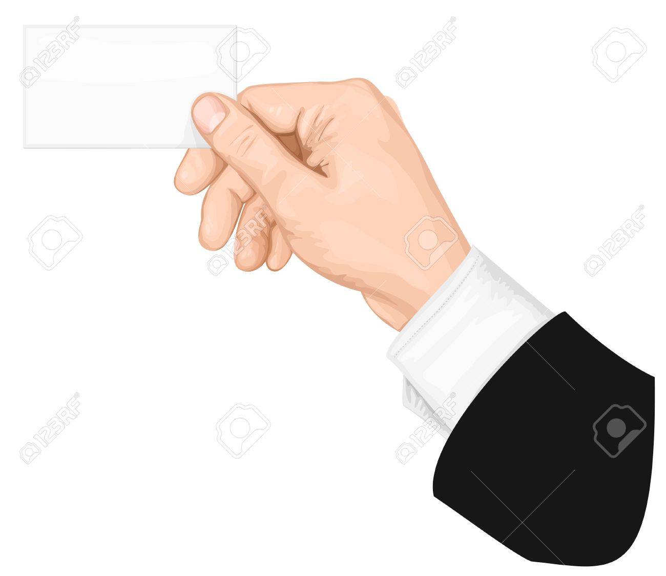 手持ち株空白の名刺 ベクトル イラストのイラスト素材 ベクタ Image