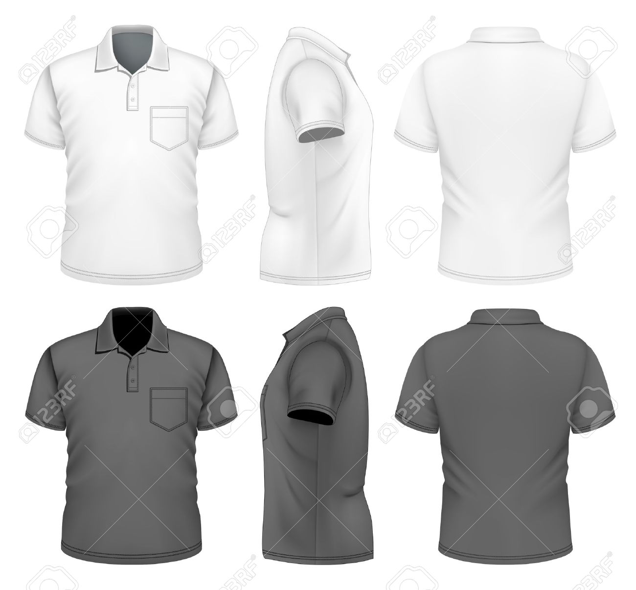 メンズ ポロシャツ デザイン テンプレート のイラスト素材 ベクタ Image 3127