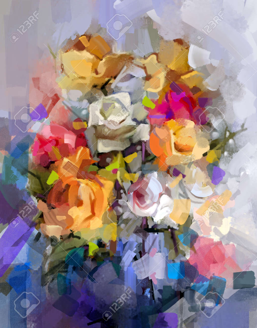 油彩画　「葉相」 油彩画 「葉相」