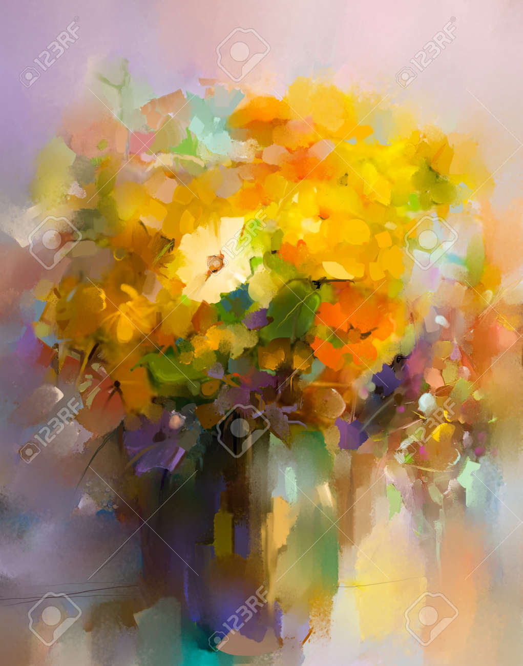 油彩画 「葉相」