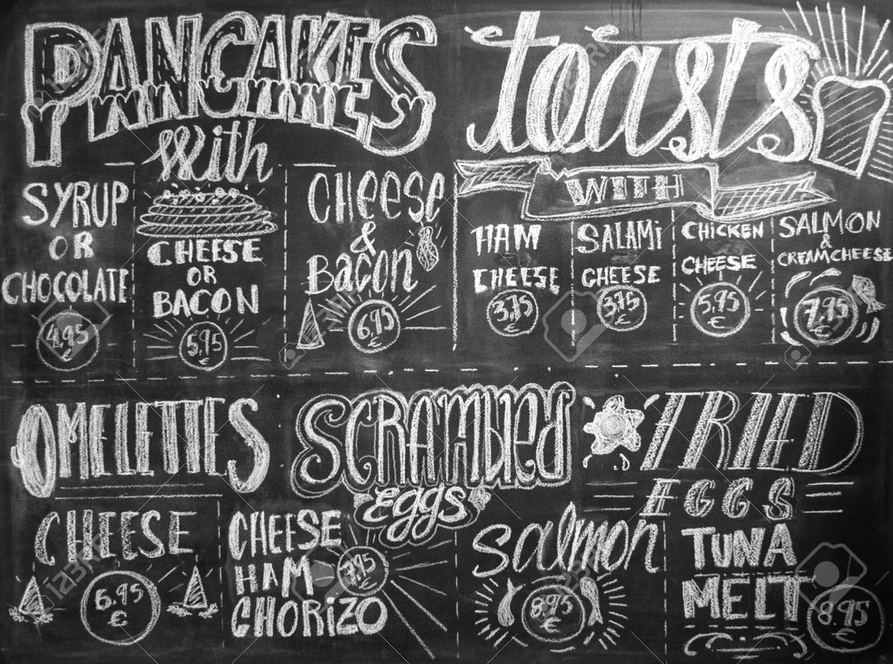 restaurant chalk menu board stock photo picture and royalty free chalk menu board