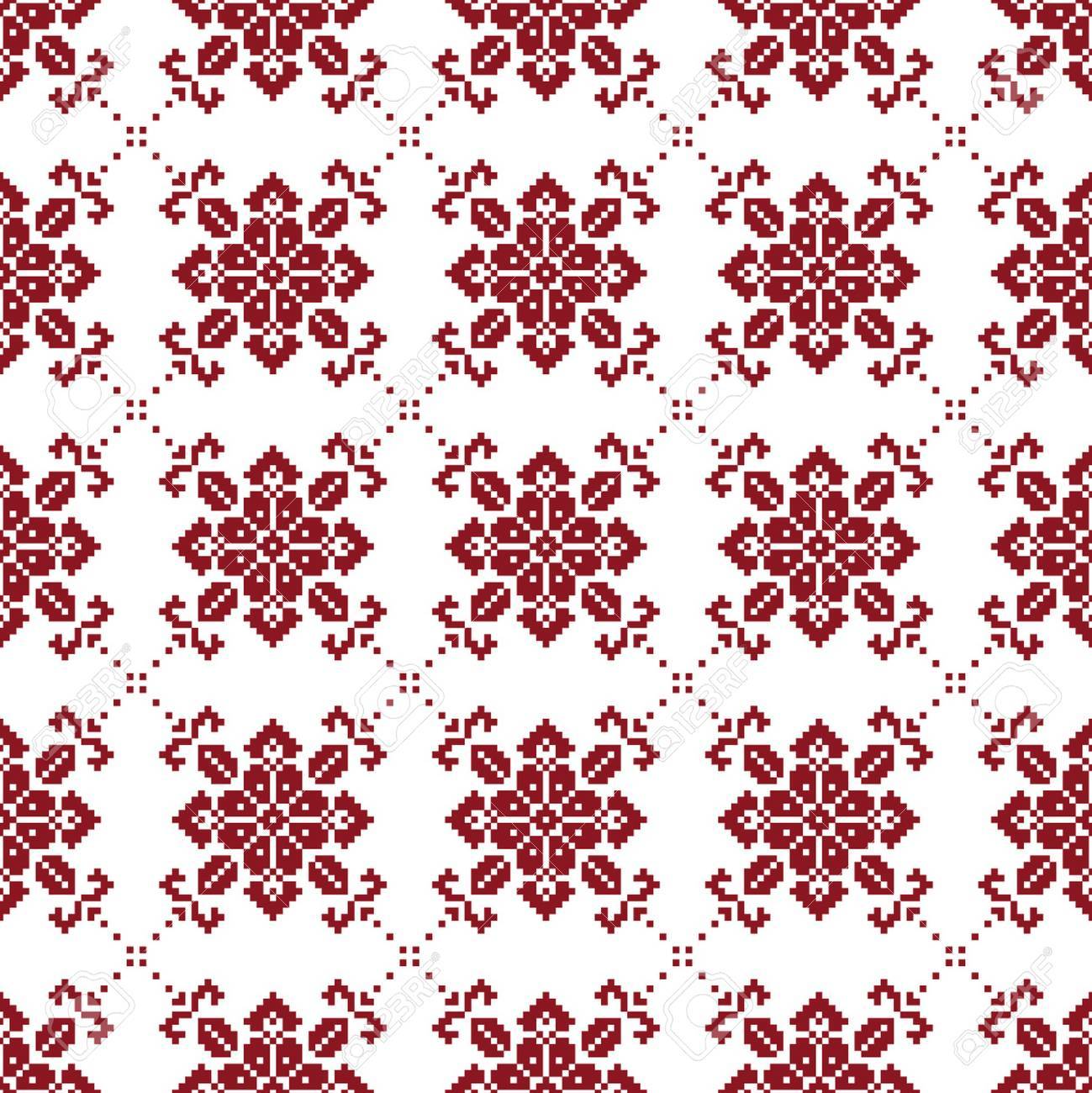 Sfondi Natalizi Bianchi.Vettoriale Norwegian Modelli Di Natale Senza Soluzione Di Continuita Sfondi Vacanza Invernale Reticoli Senza Giunte Con I Colori Rosso E Bianco Utilizzato Per L Involucro Tessili Della Carta Buon Natale E Felice
