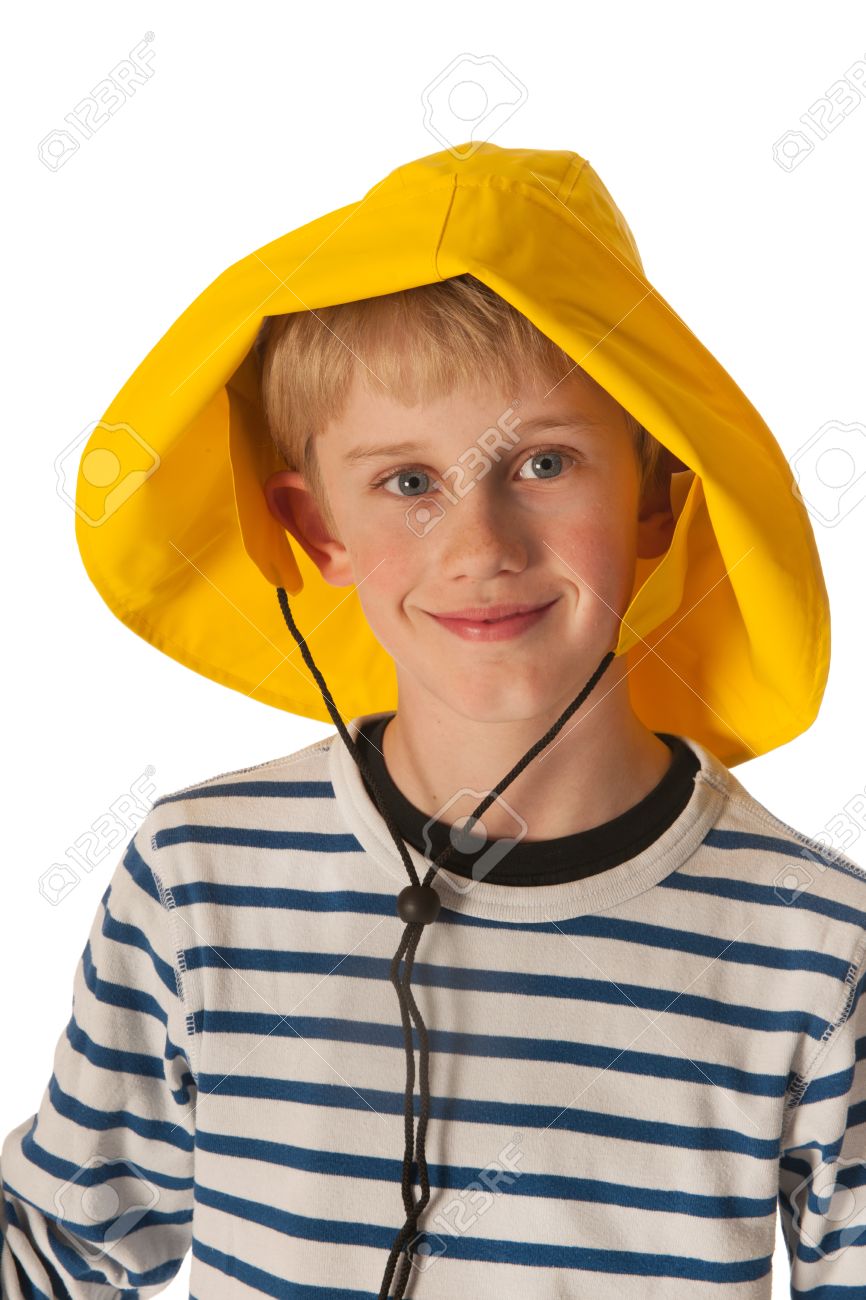 Yellow rubber rain hat Clearance