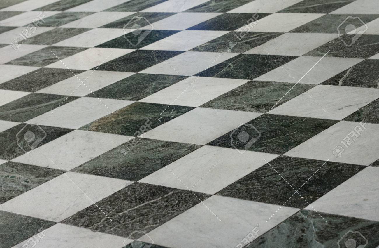 Green And White Granite Tile Mosaic Floor Stock Photo Picture And