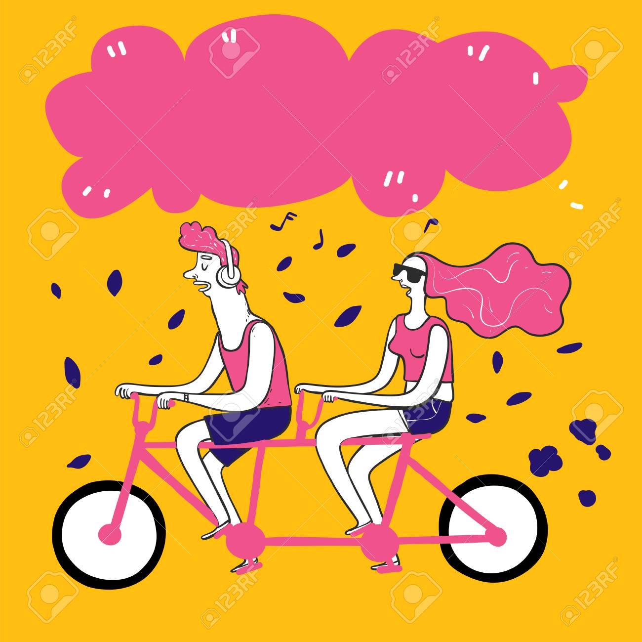 Collection of hand drawn couple take bike. Vector illustrations in sketch doodle style. - 110370887 Collection of hand drawn couple take bike. Vector illustrations in sketch doodle style. - 110370887