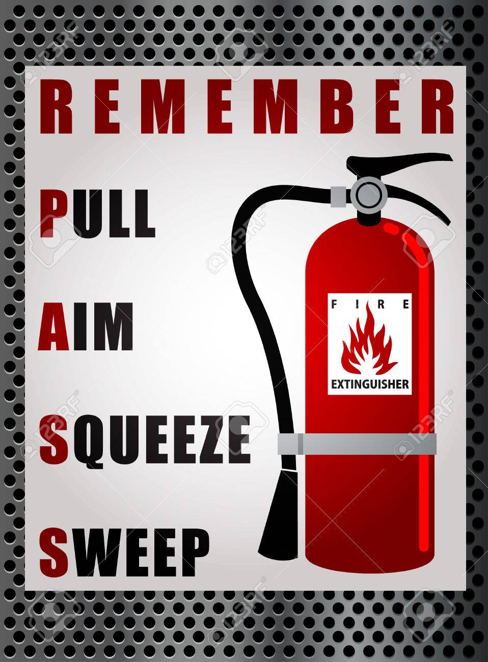 消火器ラベルのイラスト素材 ベクタ Image