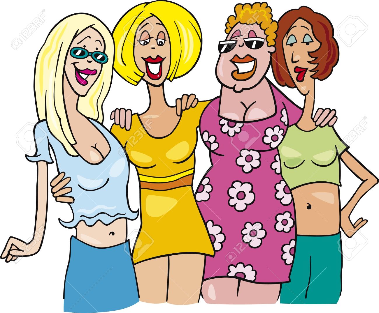 Illustration De La Caricature De Quatre Femmes Sur Reunion Clip Art Libres De Droits Vecteurs Et Illustration Image Illustration De La Caricature De Quatre Femmes Sur Reunion Clip Art Libres De Droits Vecteurs Et Illustration Image