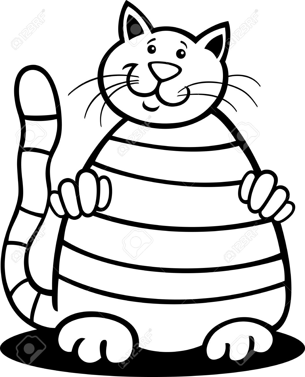 Illustration De Bande Dessinee De Chat Tigre De Livre De Coloriage Clip Art Libres De Droits Vecteurs Et Illustration Image