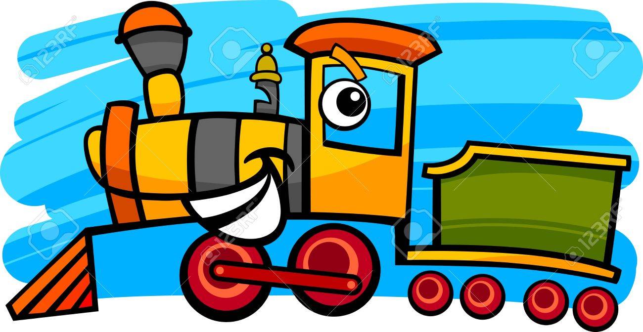 漫画かわいい蒸気機関車のイラストや文字の列車 のイラスト素材 ベクタ Image