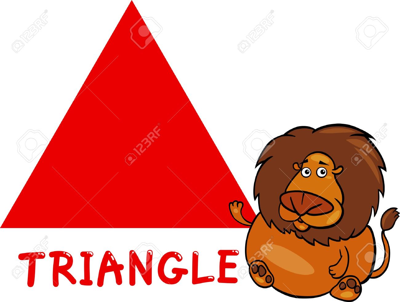 Cartoon Ilustracion Del Triangulo Basico Forma Geometrica Con