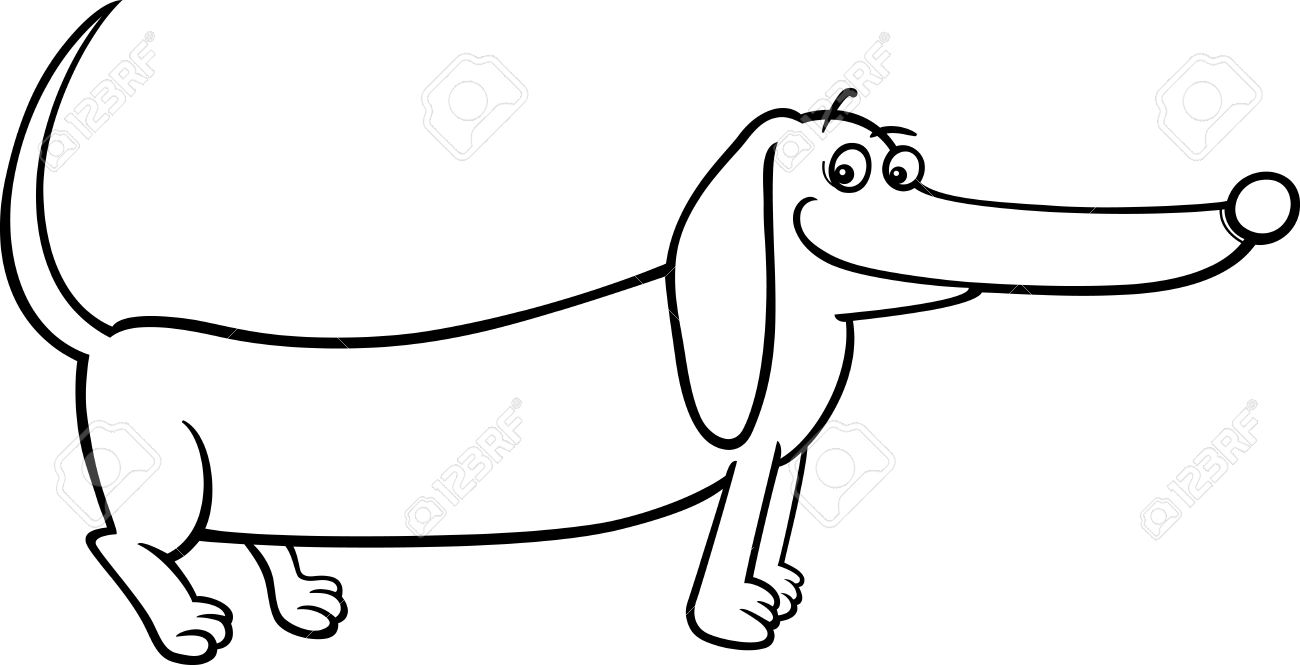 Black And White Cartoon Illustration Of Cute Purebred Dachshund Dog For Coloring Book Royalty Free SVG, Cliparts, Vectors, And Stock Illustration. Image 17087909. Black And White Cartoon Illustration Of Cute Purebred Dachshund Dog For Coloring Book Royalty Free SVG, Cliparts, Vectors, And Stock Illustration. Image 17087909.