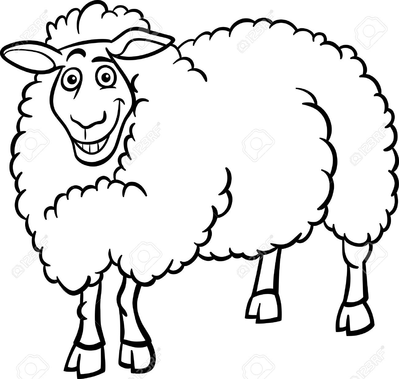 Black And White Cartoon Illustration Of Funny Sheep Farm Animal For Coloring Book Royalty Free SVG, Cliparts, Vectors, And Stock Illustration. Image 17709740. Black And White Cartoon Illustration Of Funny Sheep Farm Animal For Coloring Book Royalty Free SVG, Cliparts, Vectors, And Stock Illustration. Image 17709740.
