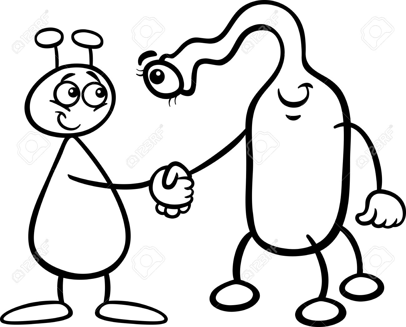 塗り絵の握手 2 つの面白い外国人または火星のマンガのキャラクターの黒と白の漫画イラスト のイラスト素材 ベクタ Image 4554 塗り絵の握手 2 つの面白い外国人または火星のマンガのキャラクターの黒と白の漫画イラスト のイラスト素材 ベクタ Image 4554