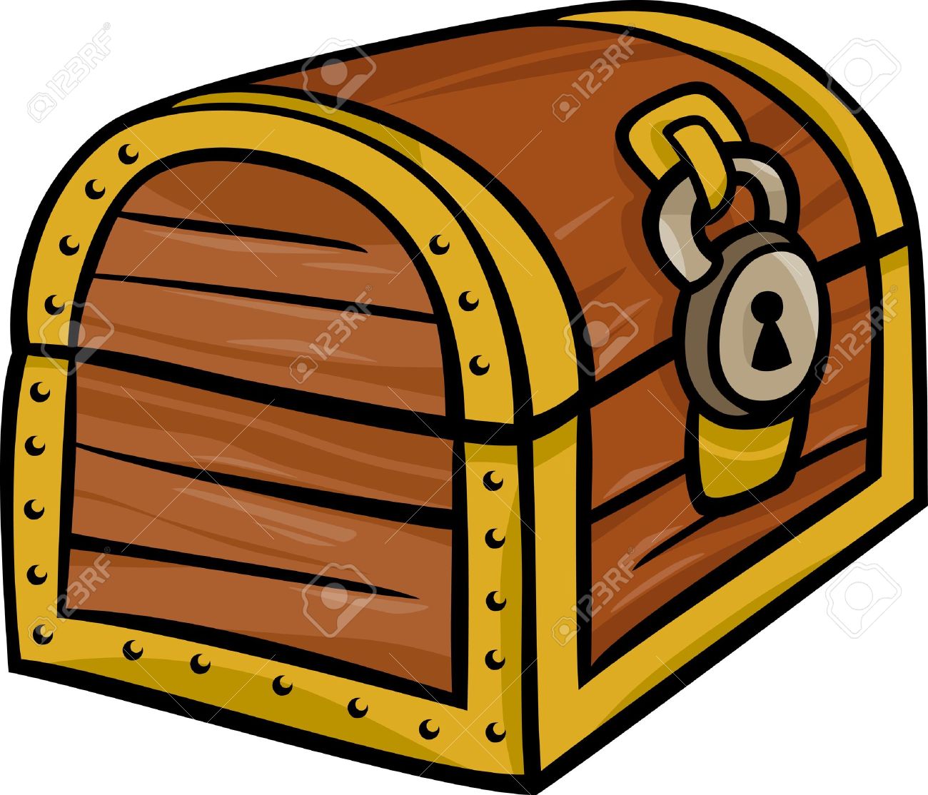cartoon illustration of treasure
