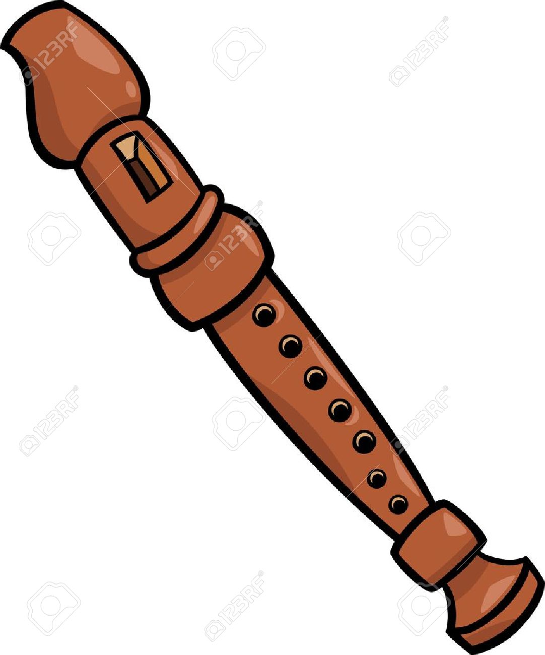 Ilustración De Dibujos Animados De La Flauta Instrumentos ...