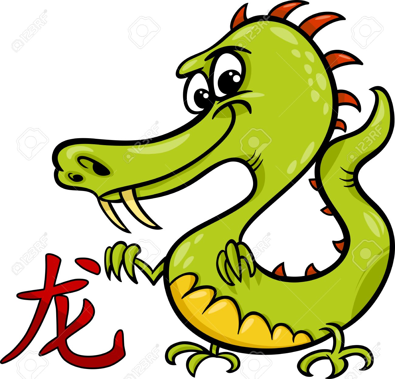 Cartoon Illustration Of Dragon Chinese Horoscope Zodiac Sign Royalty Free  SVG, Cliparts, Vectors, and Stock Illustration. Image 26057444., image size:1300x1248