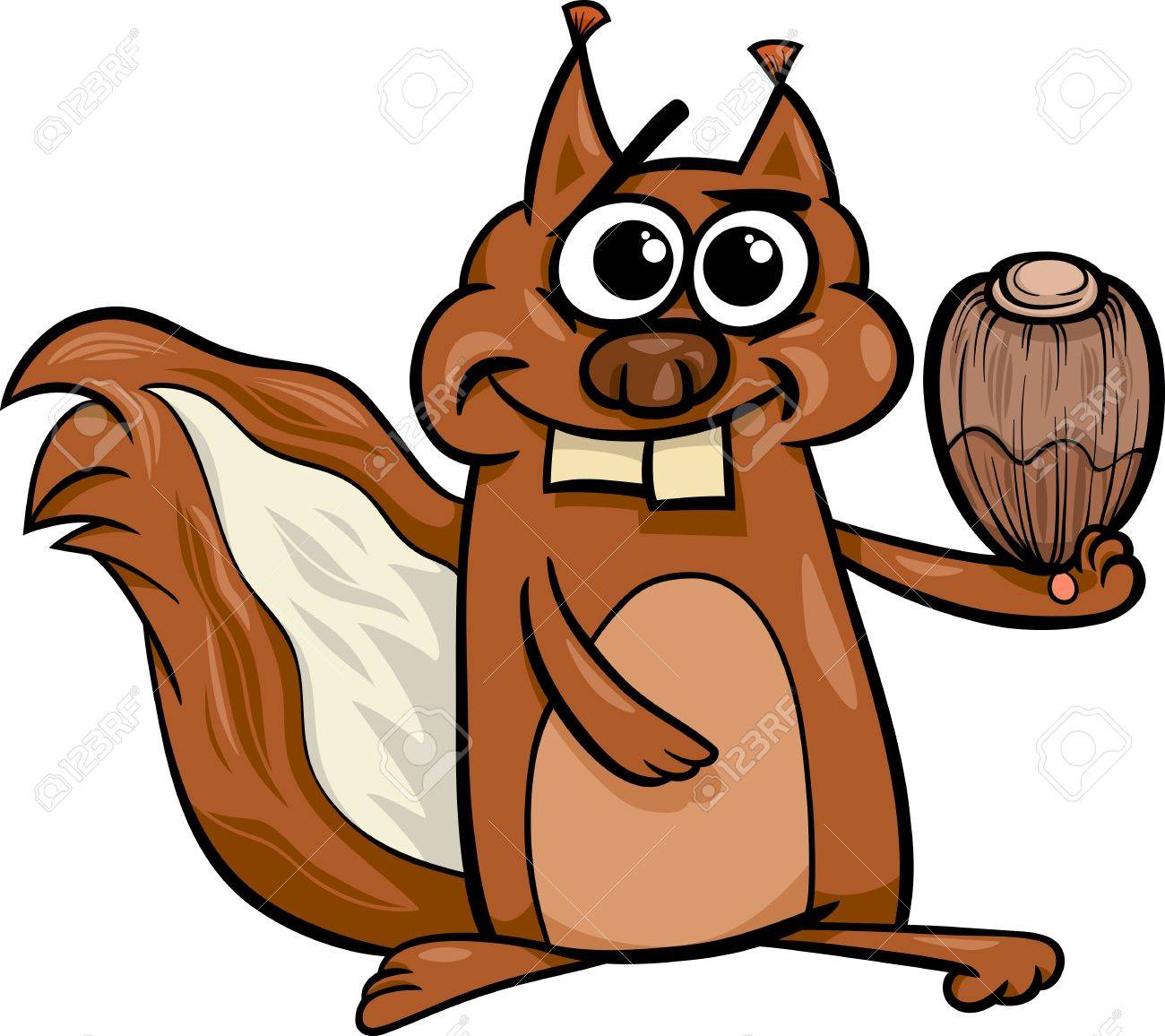 ヘーゼル ナッツと面白いリス齧歯動物の動物キャラクターの漫画イラストのイラスト素材 ベクタ Image ヘーゼル ナッツと面白いリス齧歯動物の動物キャラクターの漫画イラストのイラスト素材 ベクタ Image