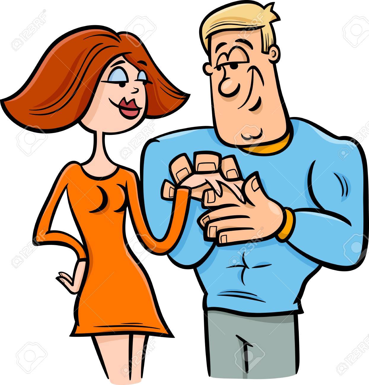 Cartoon Illustration Of Funny Couple In Love Royalty Free Cliparts Vectors And Stock Illustration Image 33085882