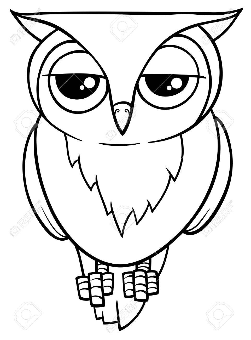 Black And White Cartoon Illustration Of Funny Owl Bird Animal Coloring Page Royalty Free SVG, Cliparts, Vectors, And Stock Illustration. Image 72666568. Black And White Cartoon Illustration Of Funny Owl Bird Animal Coloring Page Royalty Free SVG, Cliparts, Vectors, And Stock Illustration. Image 72666568.