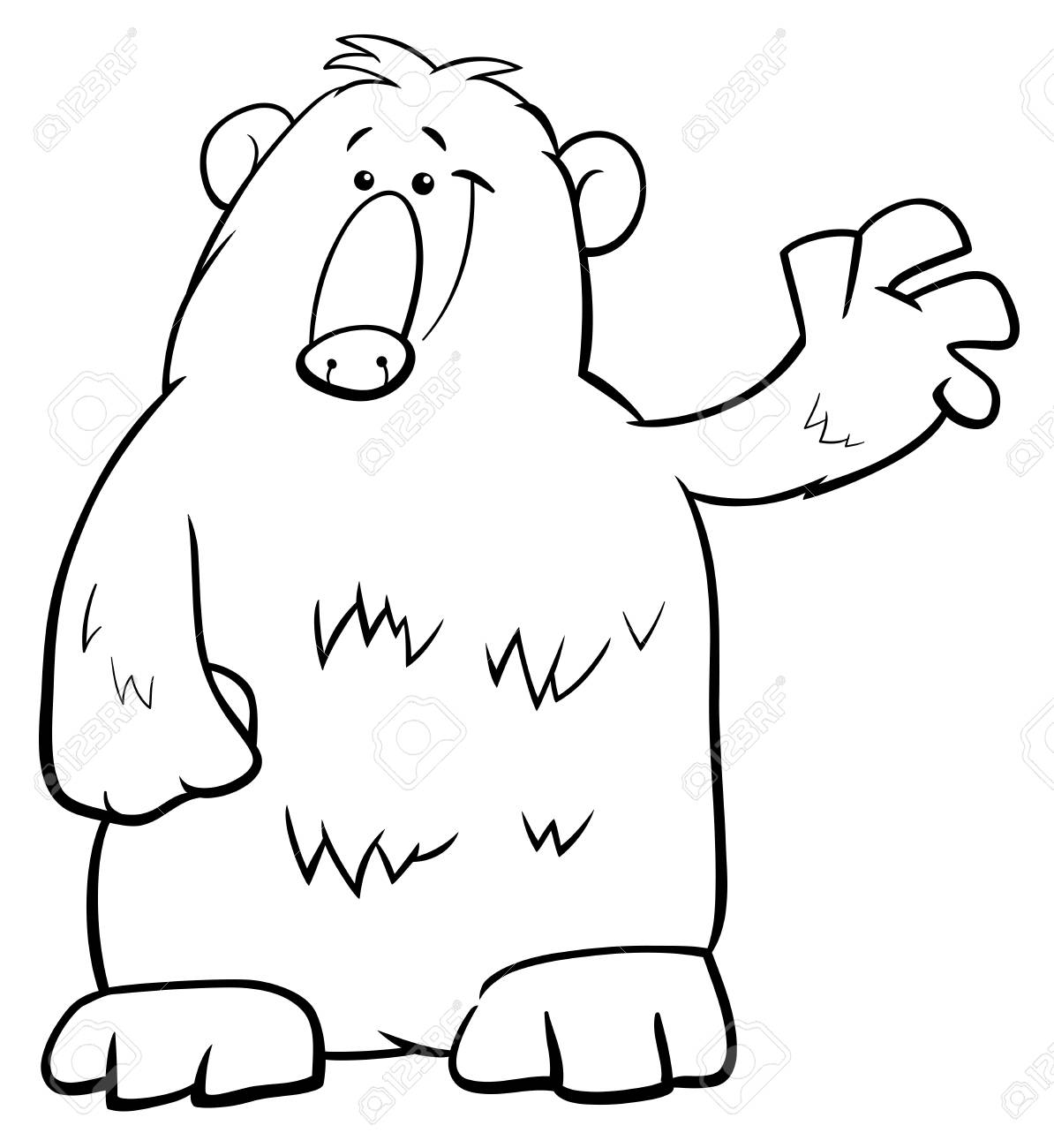 Black and WhiteCartoon Case in point of Humorous Brown Undertake Wild.. picture relating to Brown Bear Printable Book referred to as Black and WhiteCartoon Example of Amusing Brown Go through Wild..