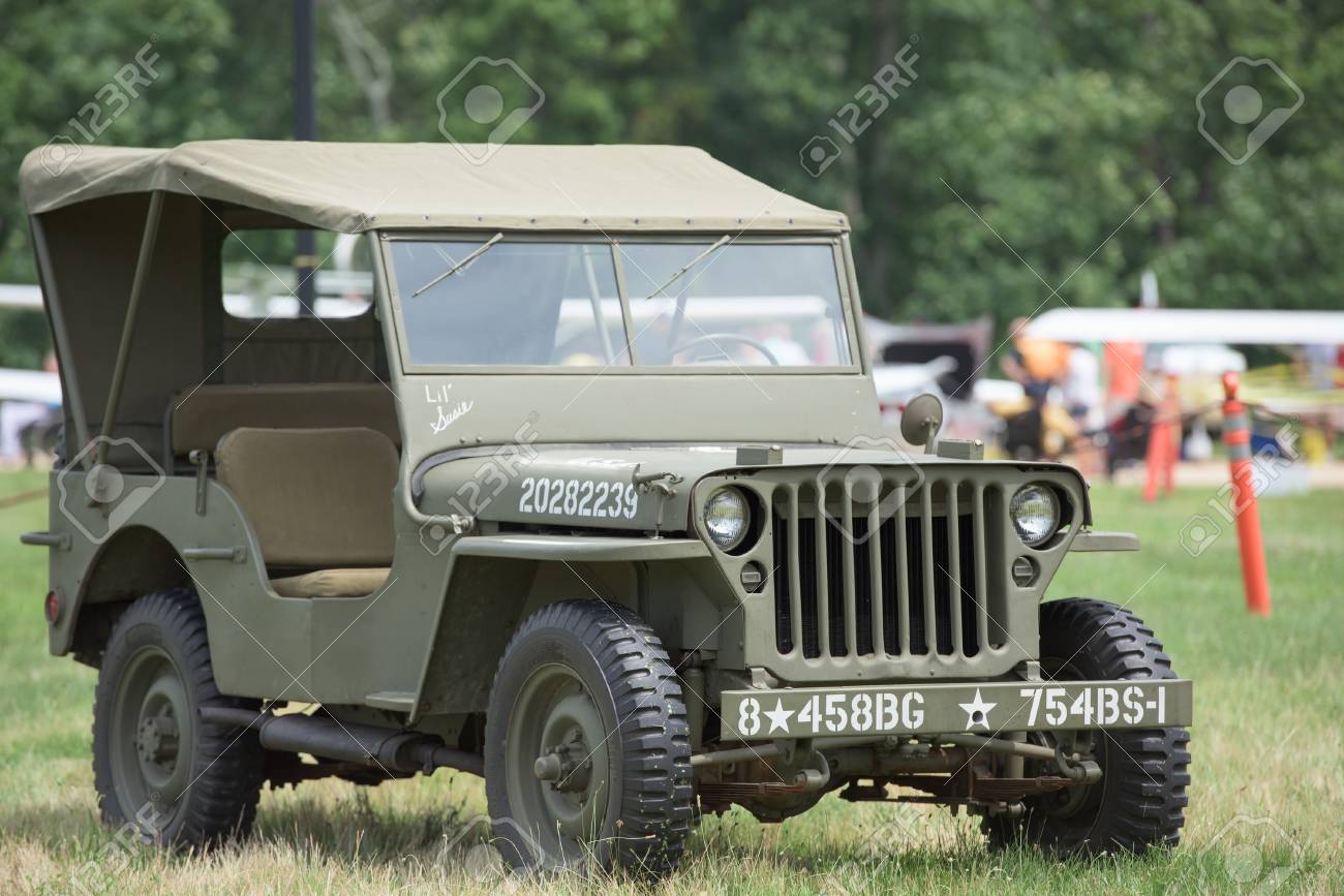 vintage usa army jeep from ii world war stock photo picture and