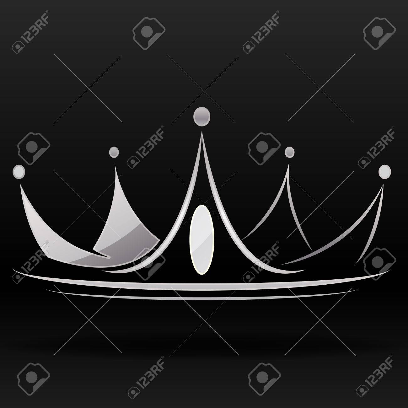 銀の王冠のベクター グラフィックのイラスト素材 ベクタ Image