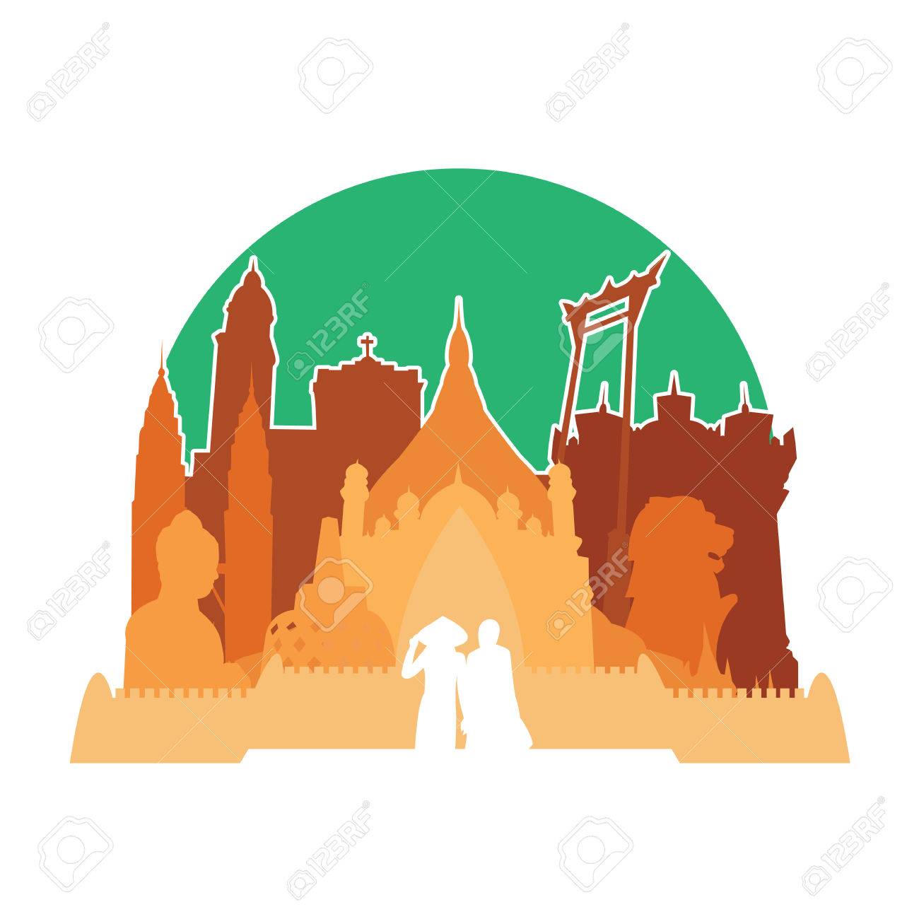 Logo of point of interest in Asia for graphic design and corporate identities - 39087528 Logo of point of interest in Asia for graphic design and corporate identities - 39087528