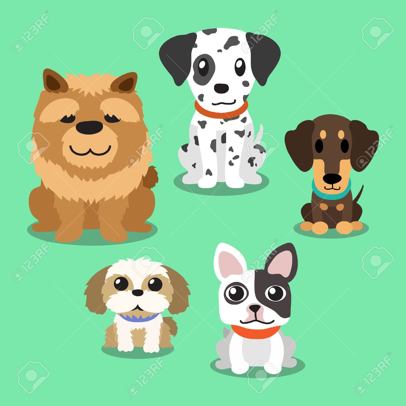 cartoon dogs standing royalty free cliparts vectors and stock