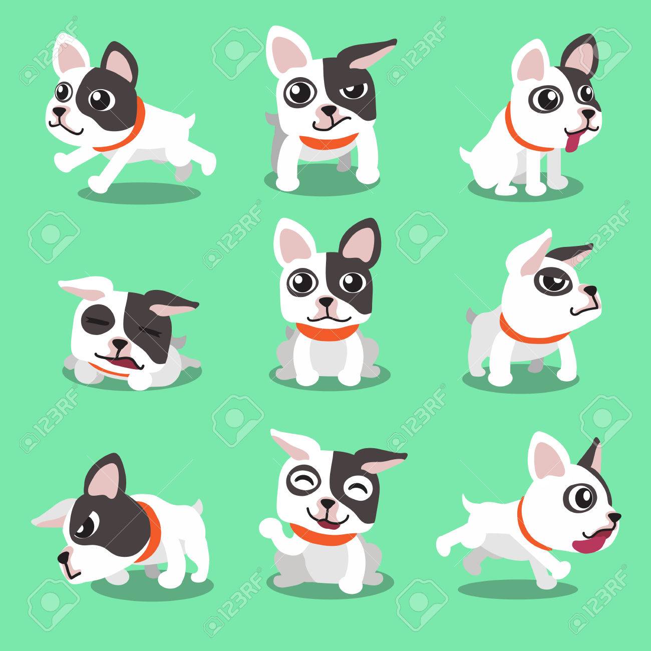 Cartoon Character French Bulldog Poses Royalty Free SVG, Cliparts, Vectors,  and Stock Illustration. Image 48211283., image size:1300x1300