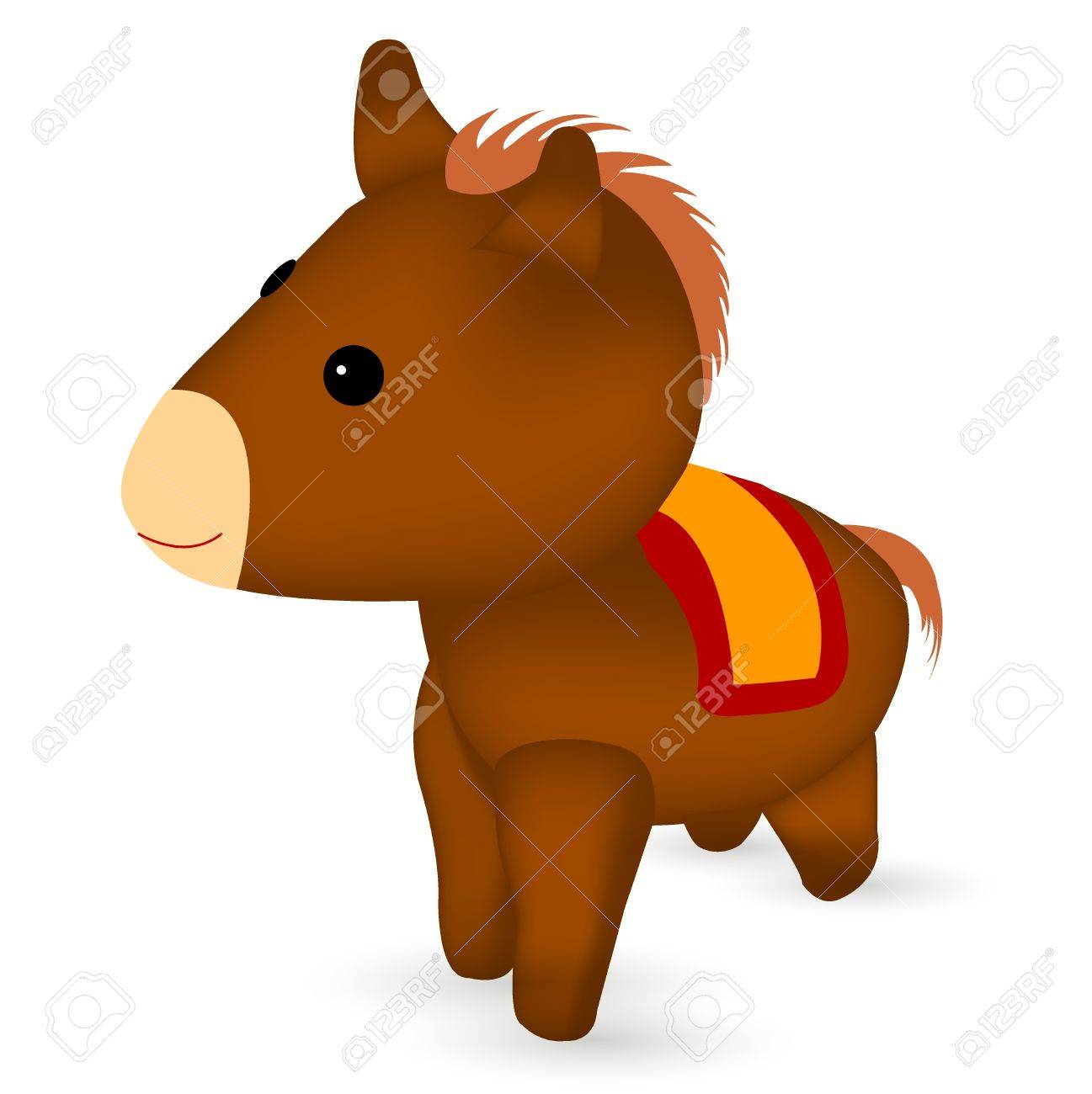 馬馬干支新年のカードのイラスト素材 ベクタ Image