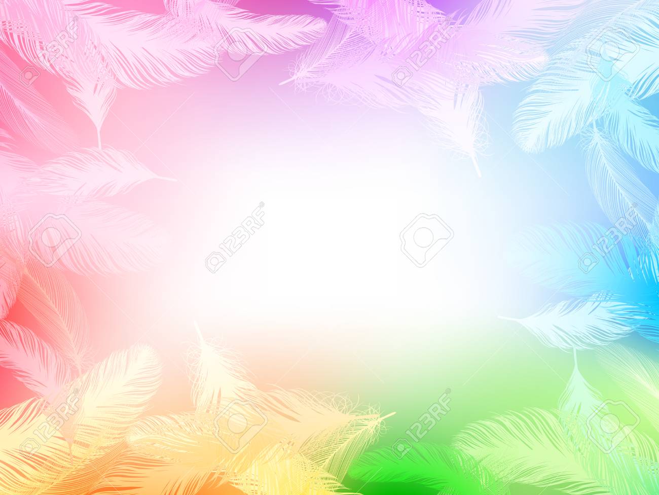 レインボー背景翼のイラスト素材 ベクタ Image