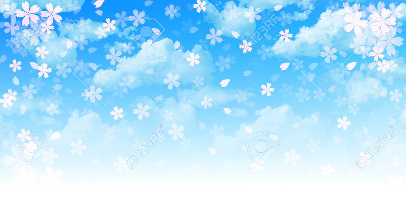 桜空の背景 のイラスト素材 ベクタ Image