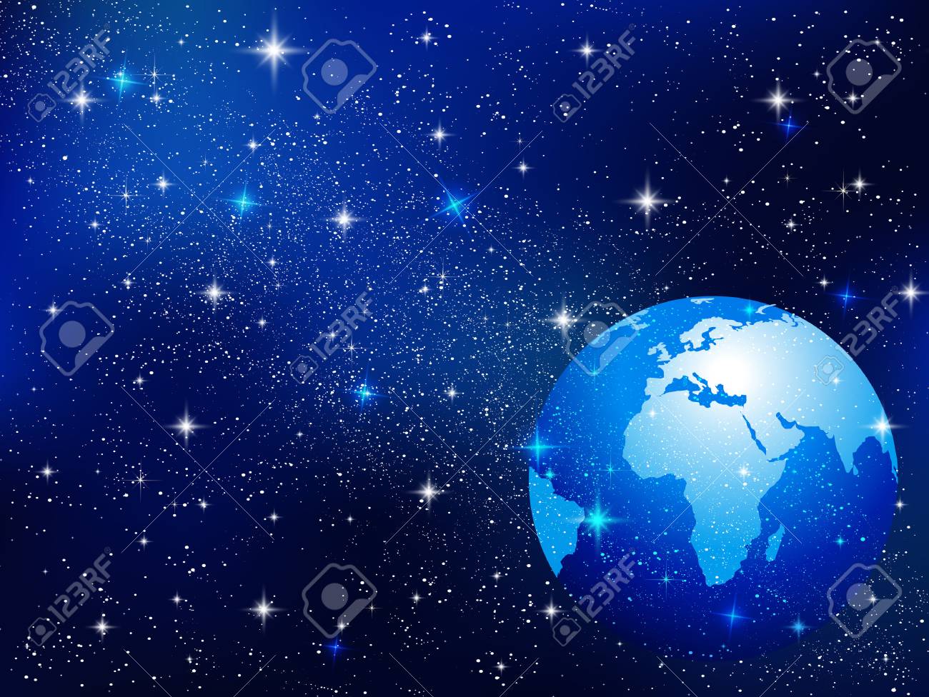 地球と宇宙の背景 のイラスト素材 ベクタ Image