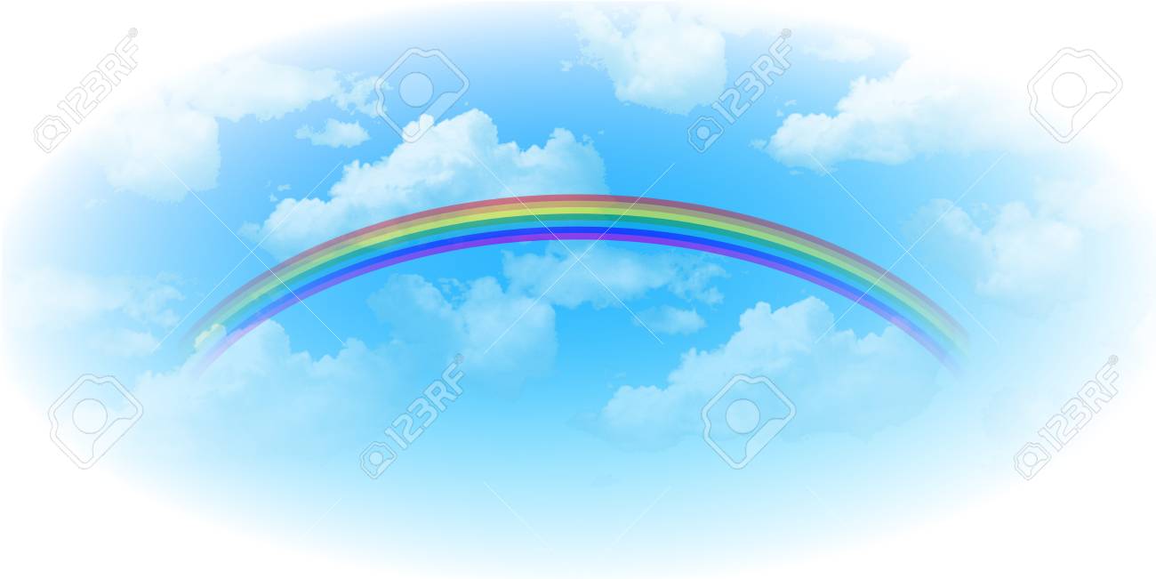 空の虹の背景 のイラスト素材 ベクタ Image