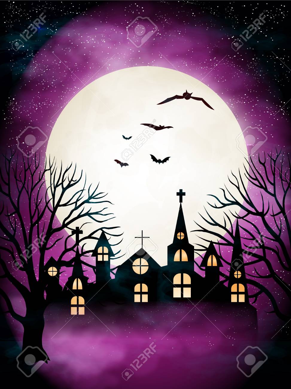 Halloween Night Sky Autumn Background Royalty Free SVG, Cliparts, Vectors,  and Stock Illustration. Image 59585528., image size:973x1300