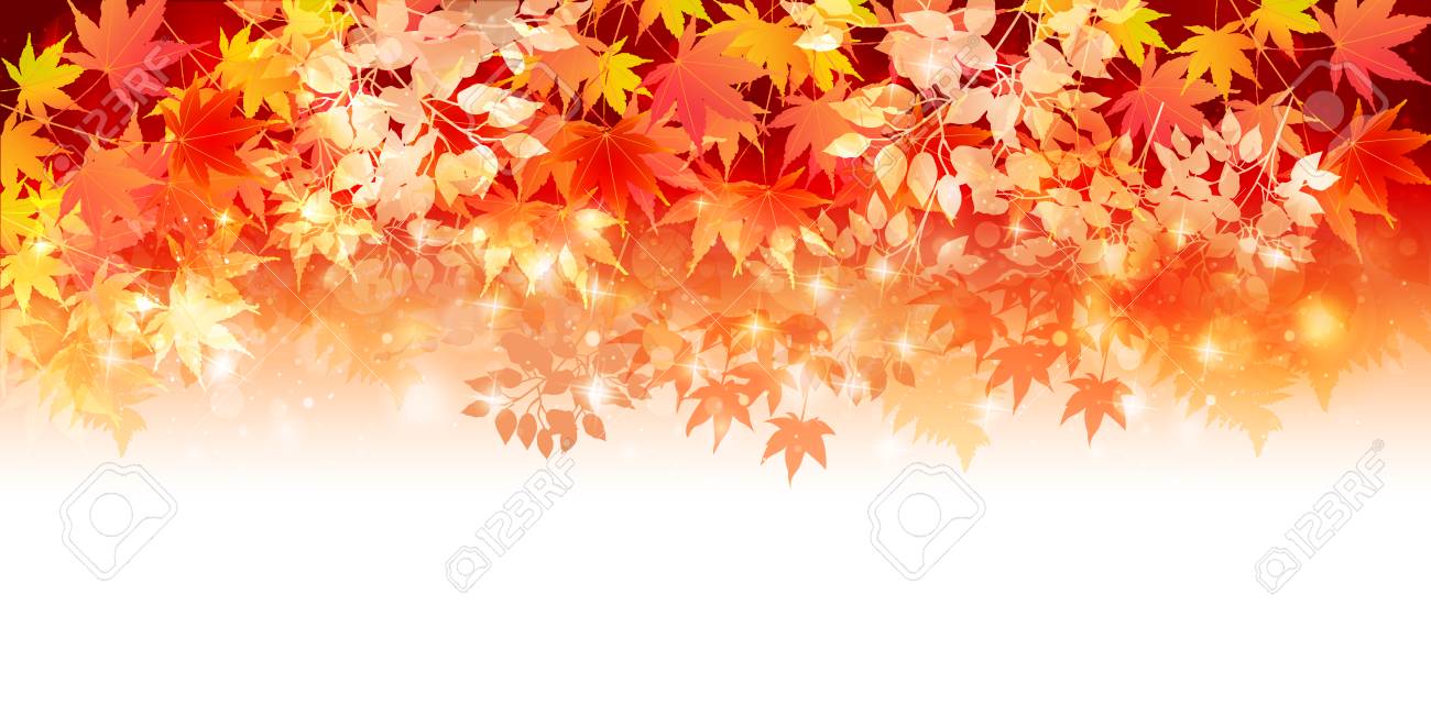紅葉の秋の風景の背景のイラスト素材 ベクタ Image