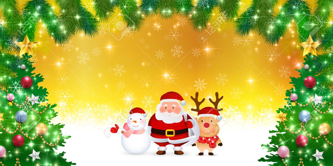 クリスマス雪サンタ背景 のイラスト素材 ベクタ Image