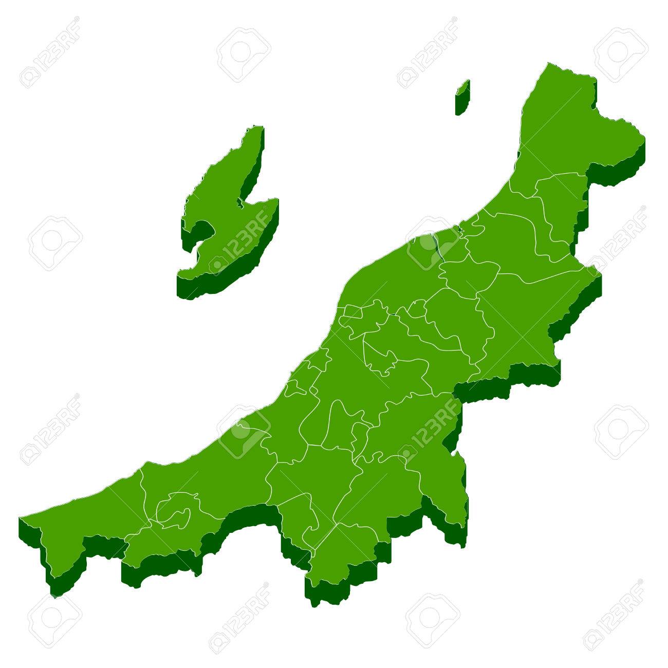 新潟県地図フレーム アイコン のイラスト素材 ベクタ Image