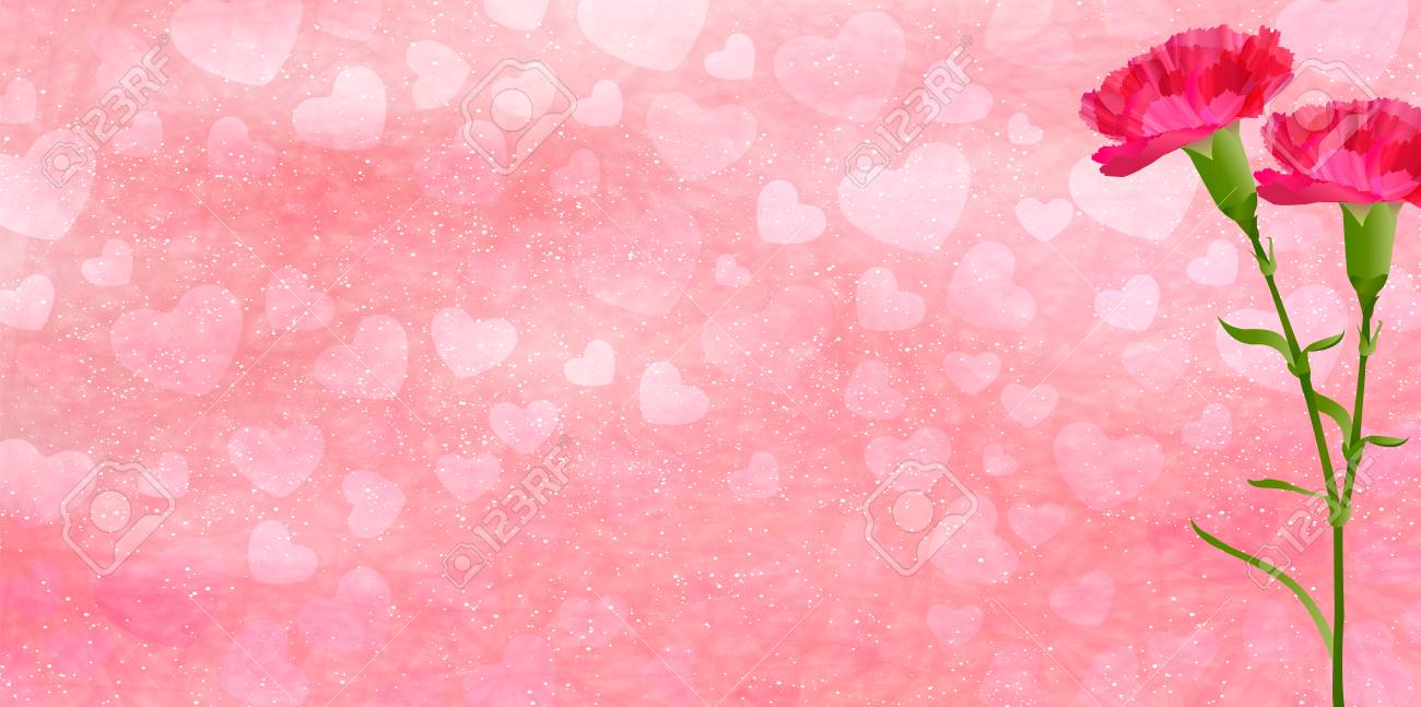 母の日カーネーション春背景のイラスト素材 ベクタ Image