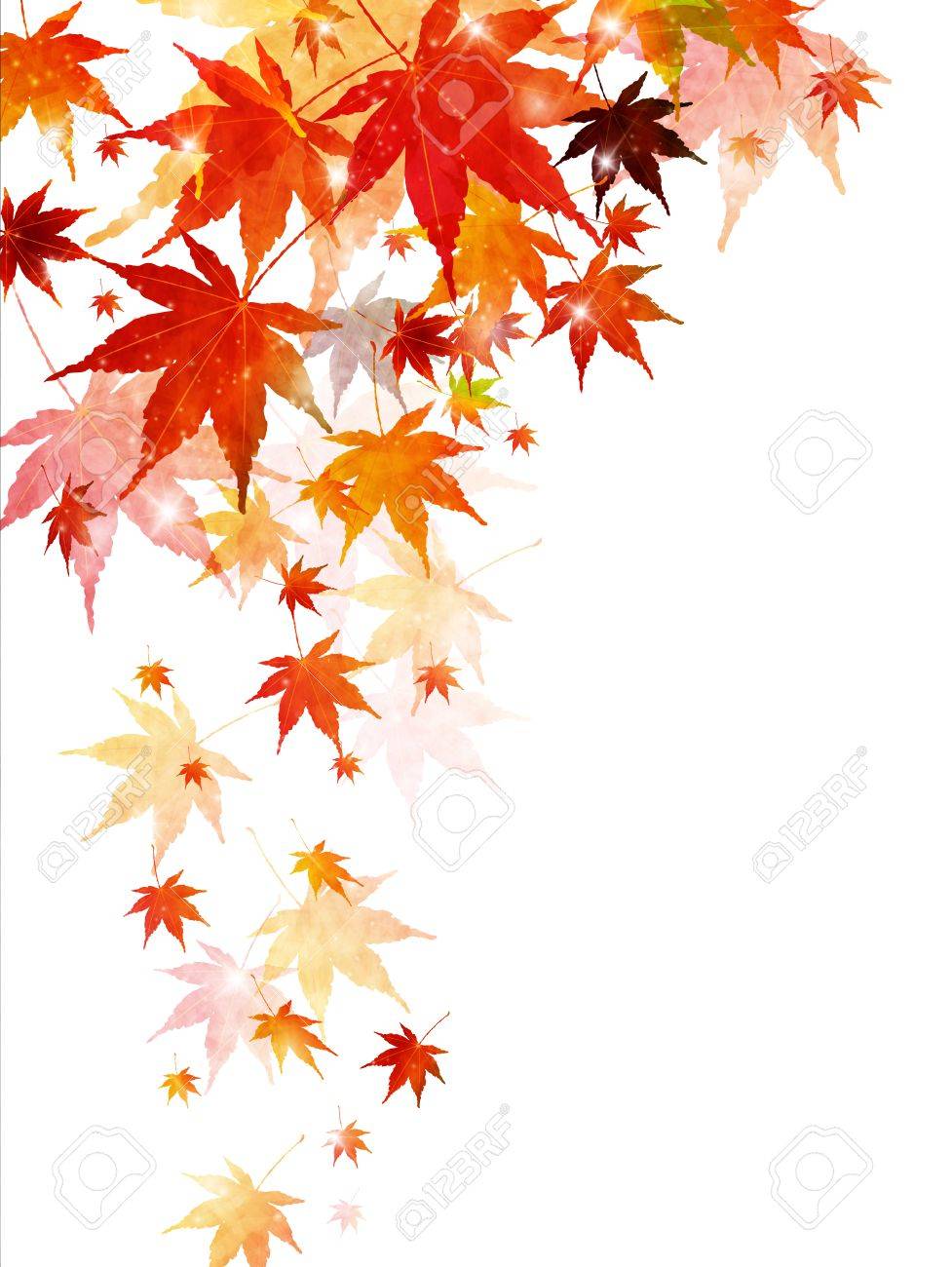 紅葉もみじ葉の背景 のイラスト素材 ベクタ Image