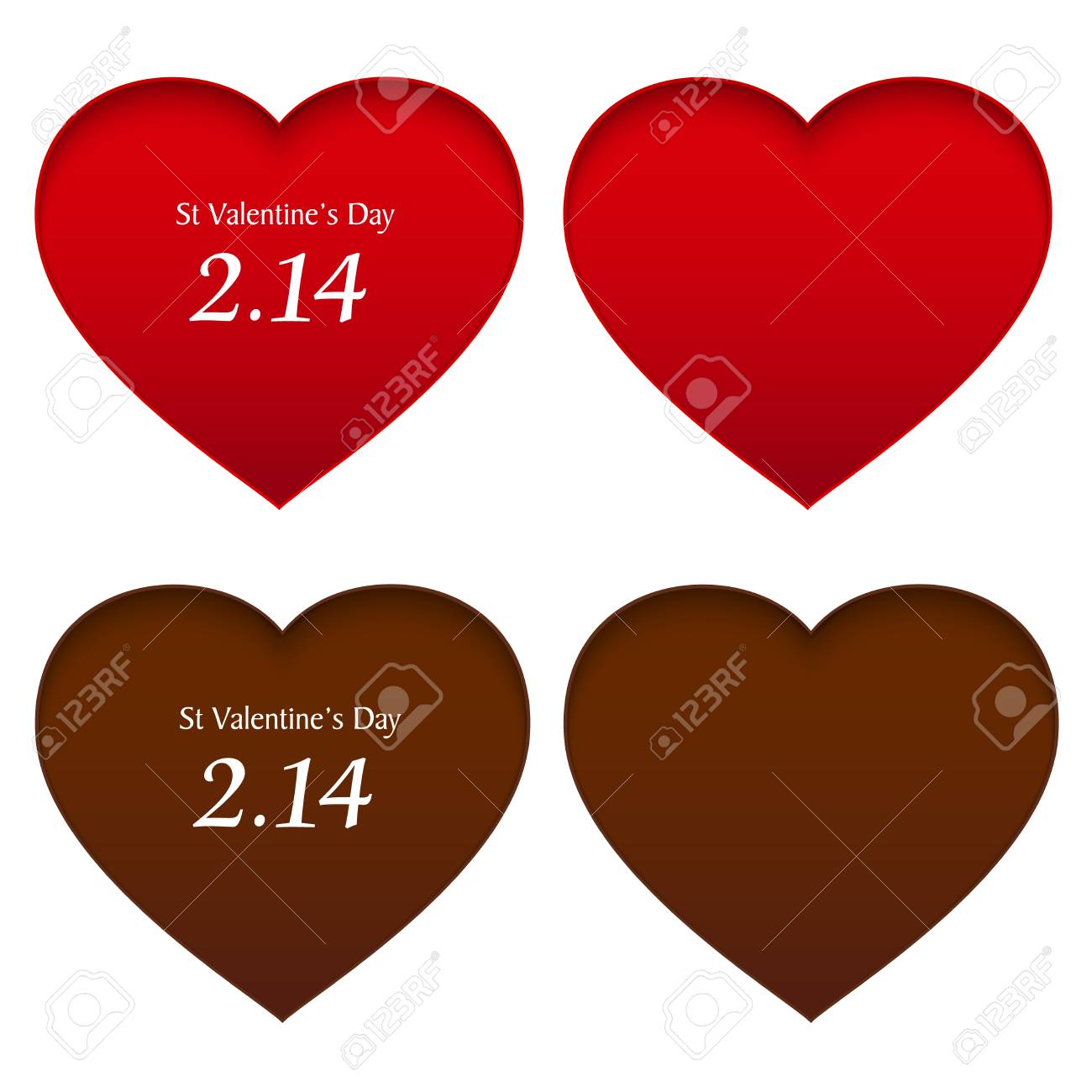 バレンタインのハートフレームアイコンイラスト のイラスト素材 ベクタ Image