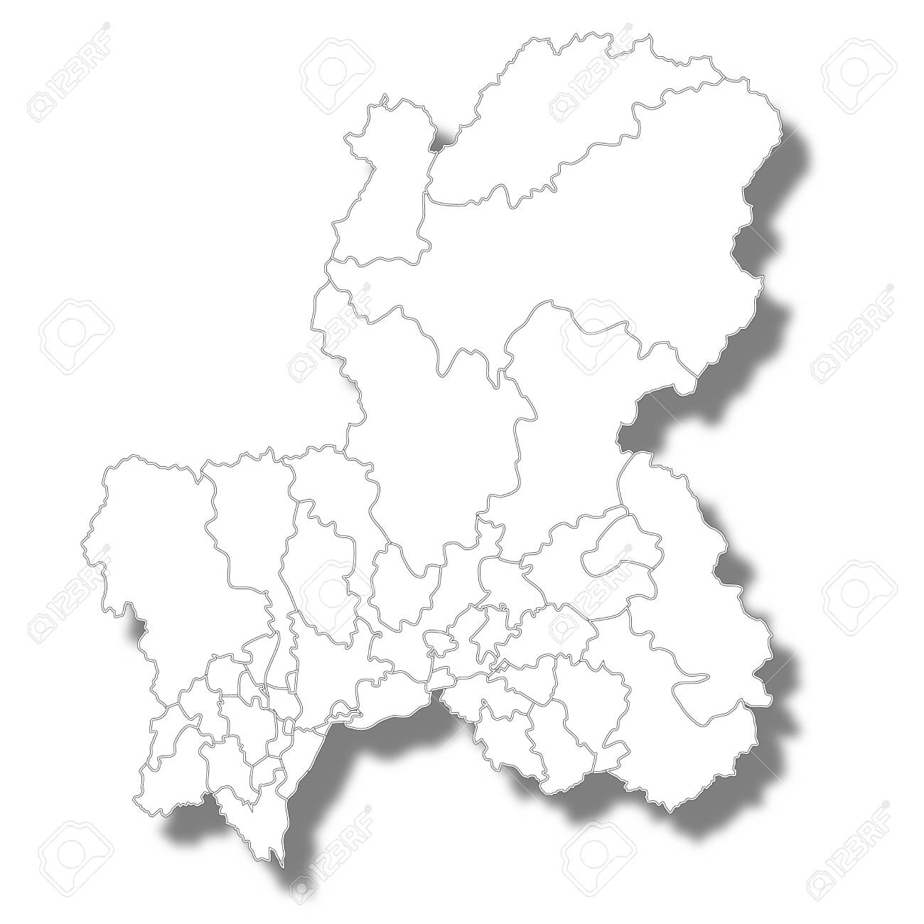 岐阜県 地図 白いアイコン のイラスト素材 ベクタ Image