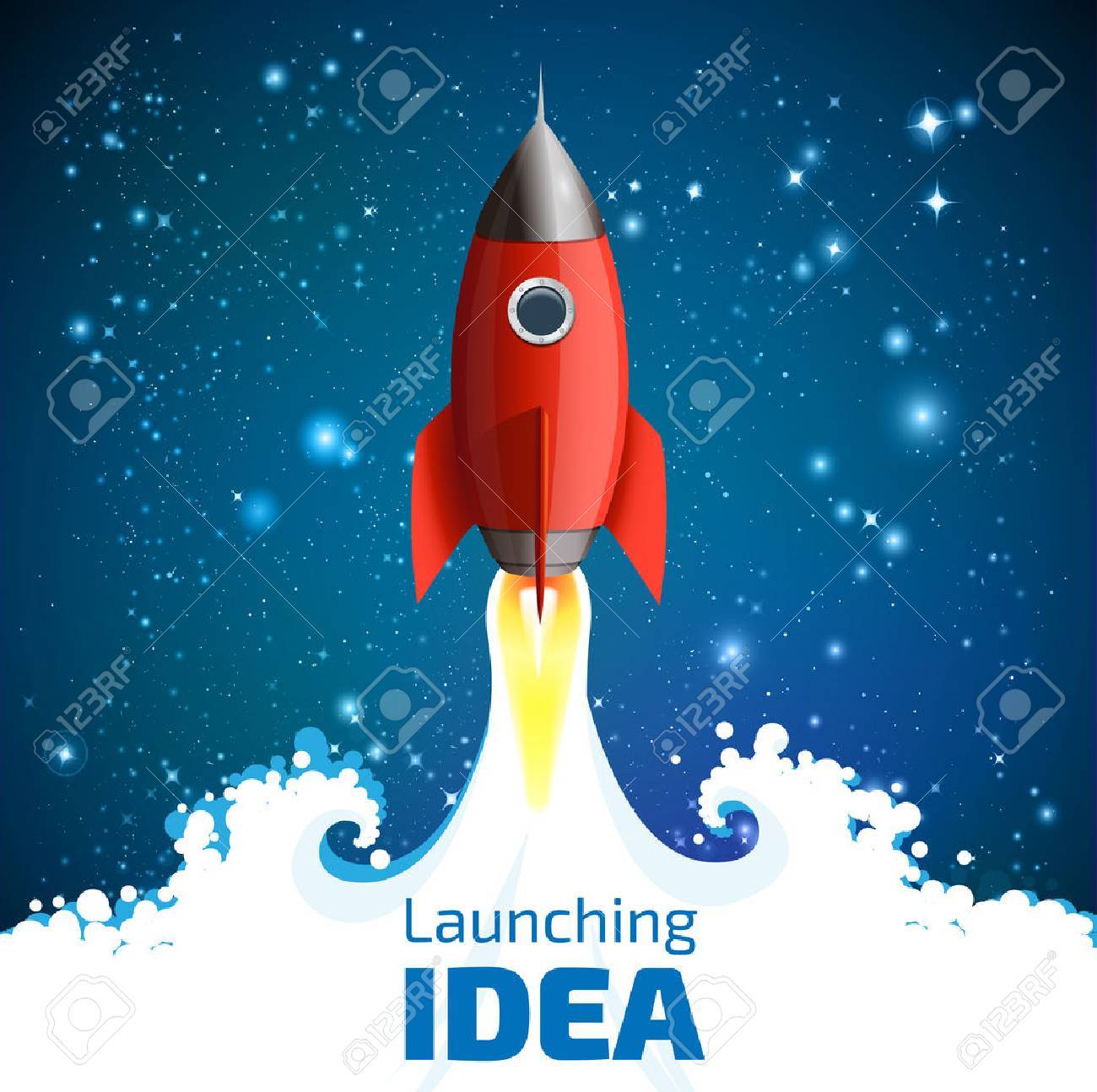Rocket - launching the idea of concept - 48445888 Rocket - launching the idea of concept - 48445888